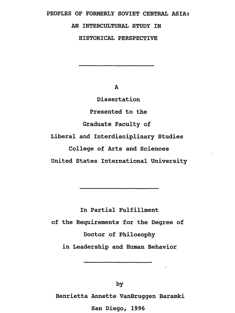 Peoples of formerly Soviet Central Asia: An intercultural study in historical perspective｜前苏联中亚地区的人民：历史视角下的一项跨文化研究